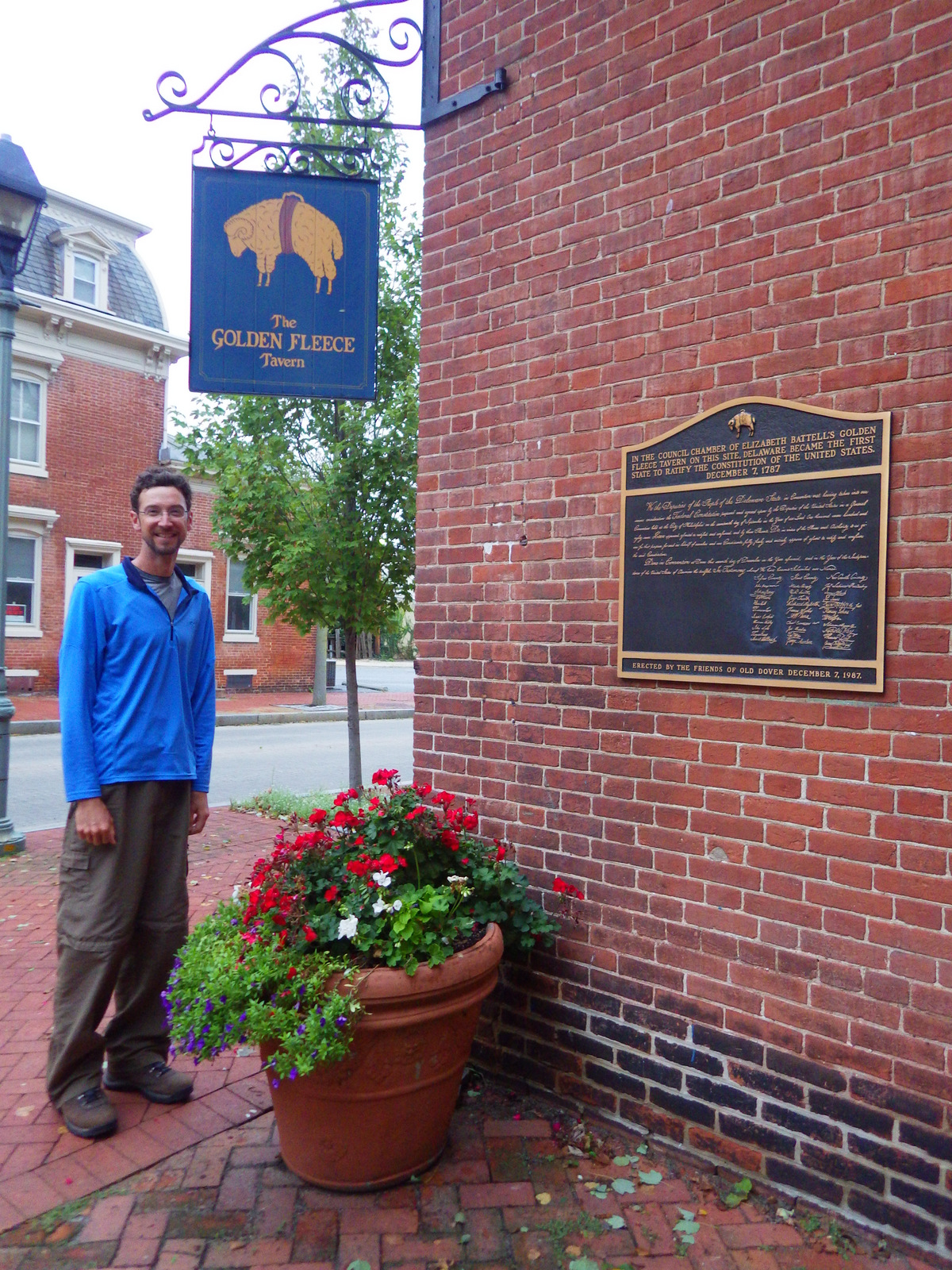 Inside this tavern Delaware ratified the U.S. Constitution on December 7, 1787