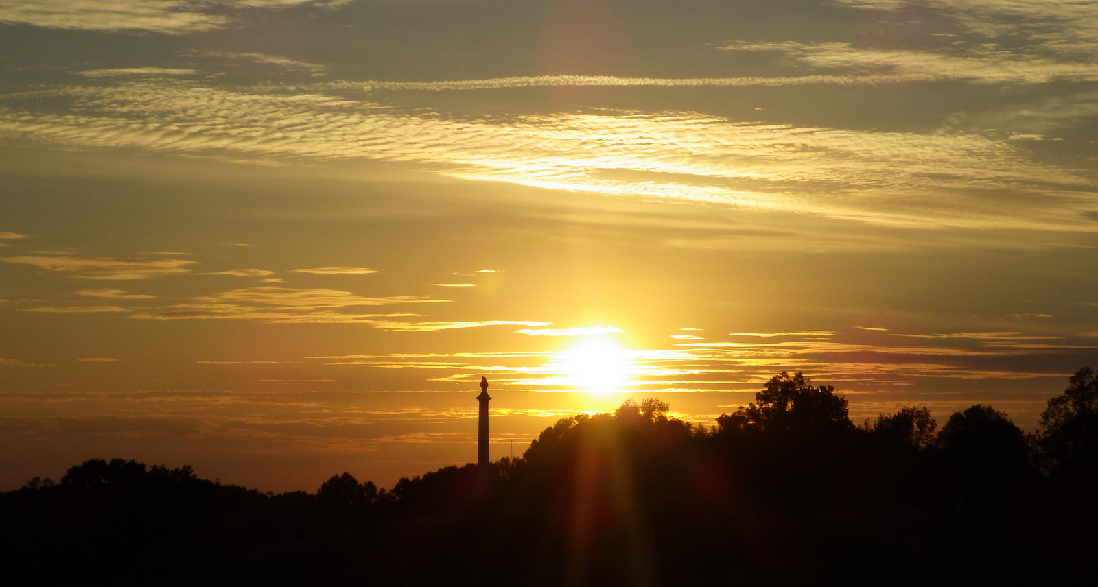 Sunset over the battlefield