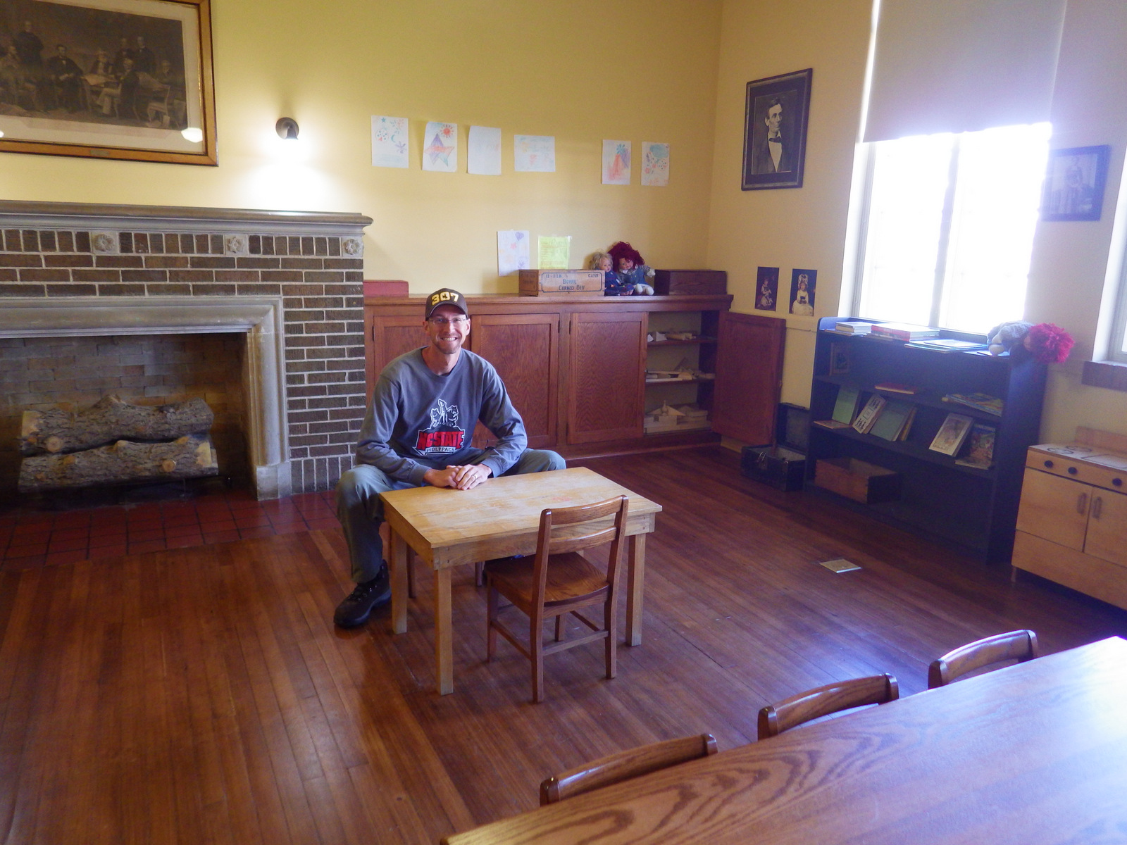 Scott in a kindergarden classroom