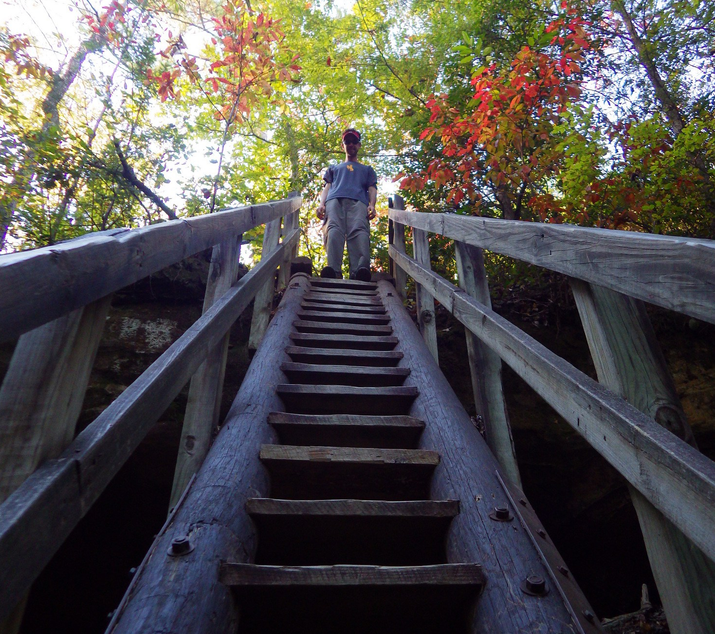 Scott on the "trail" to Twin Arch