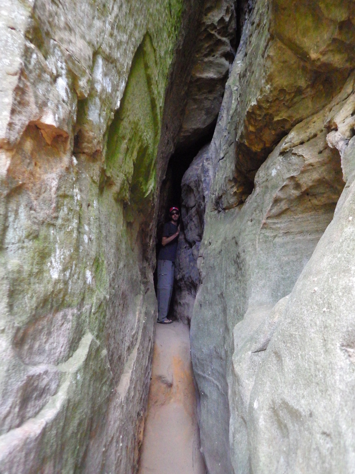 Scott exploring a slot