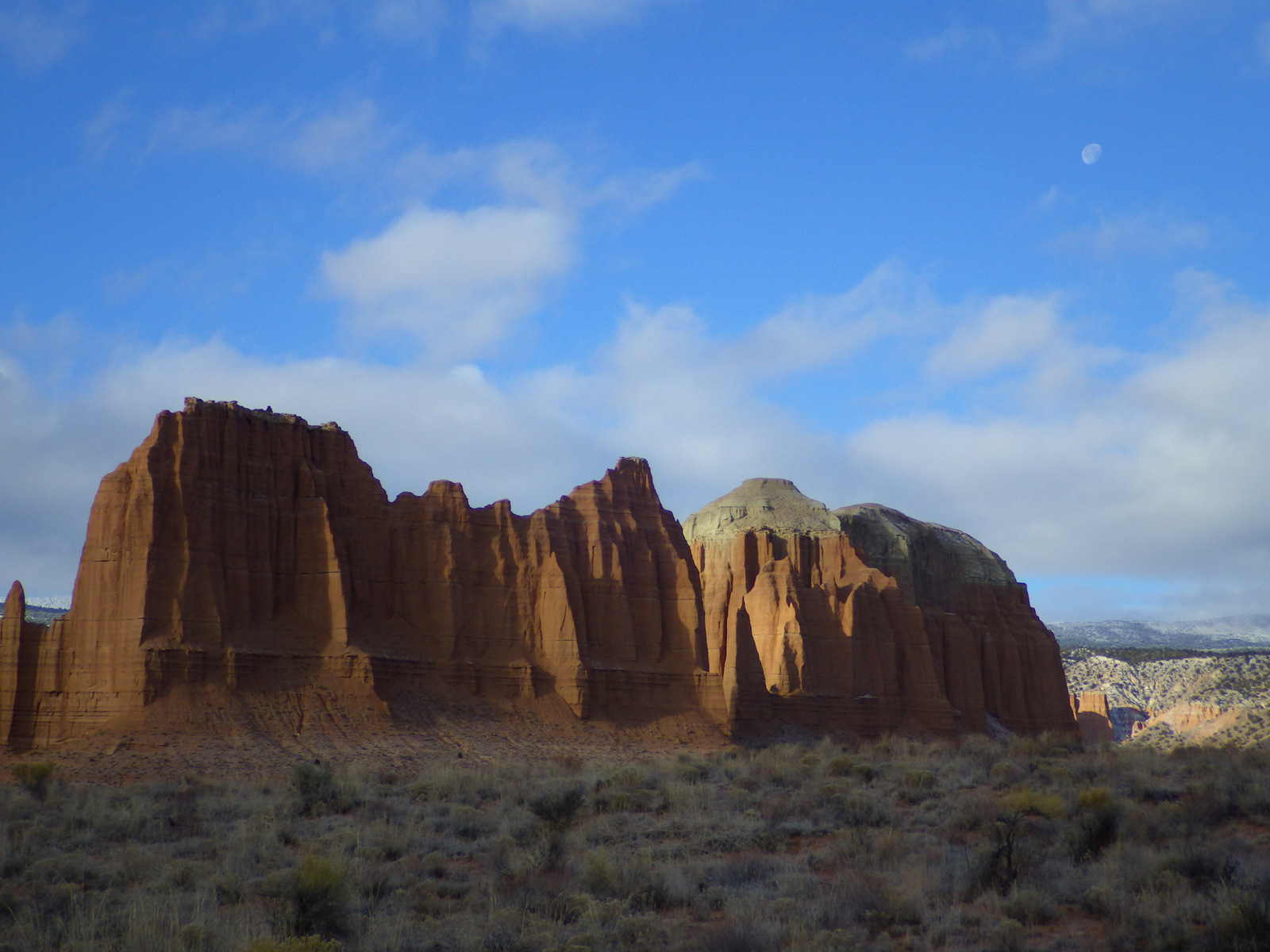 Sun hitting the walls
