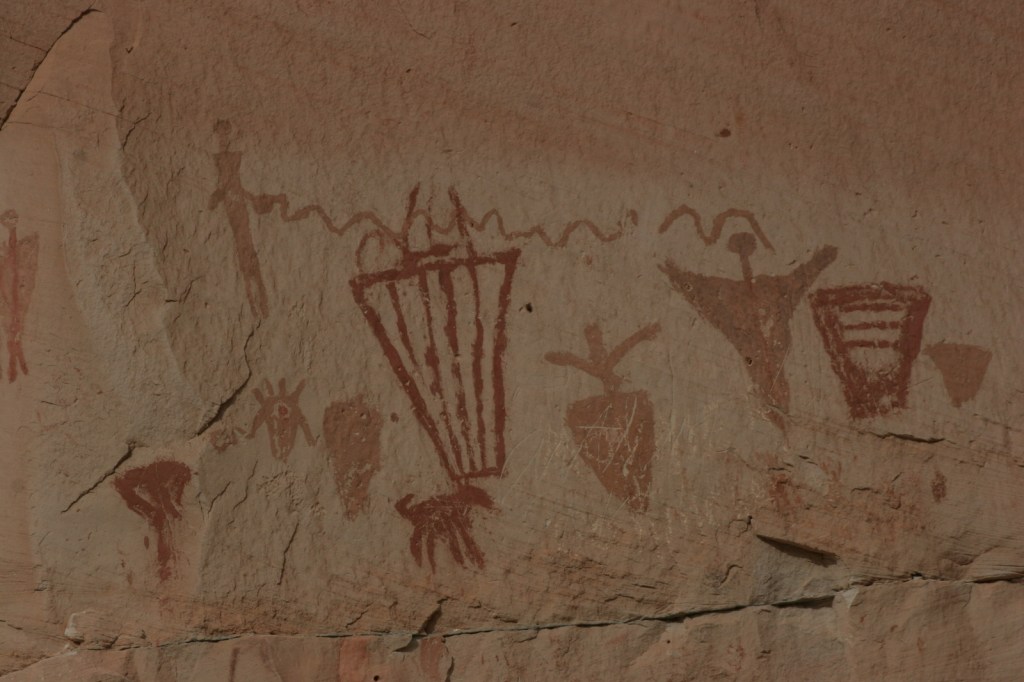 A section of the Great Gallery in Horseshoe Canyon Unit